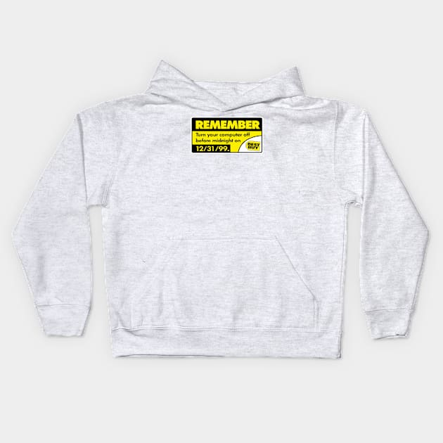 Y2K Bestbuy Sticker Kids Hoodie by elricardio